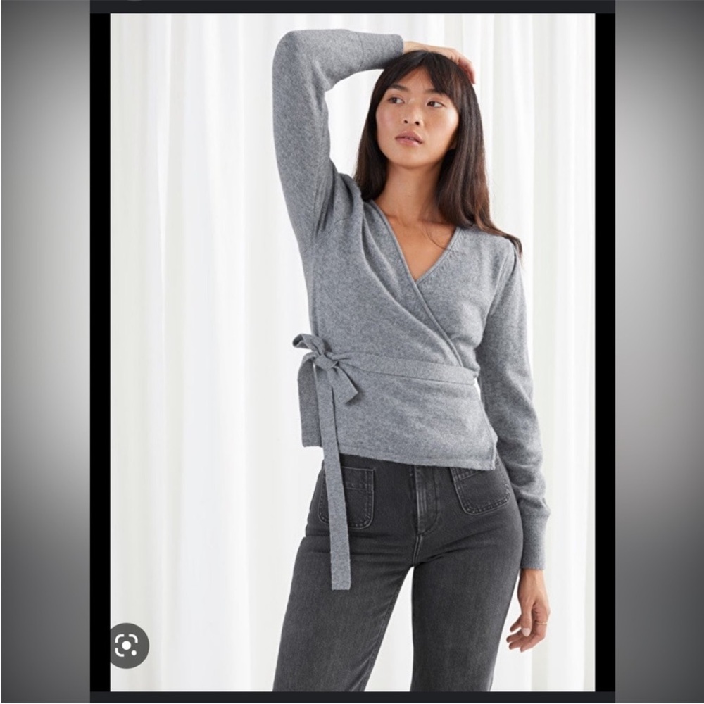Gray Wrap Sweater